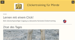Desktop Screenshot of clickertrainingpferde.com