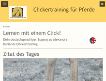 Tablet Screenshot of clickertrainingpferde.com